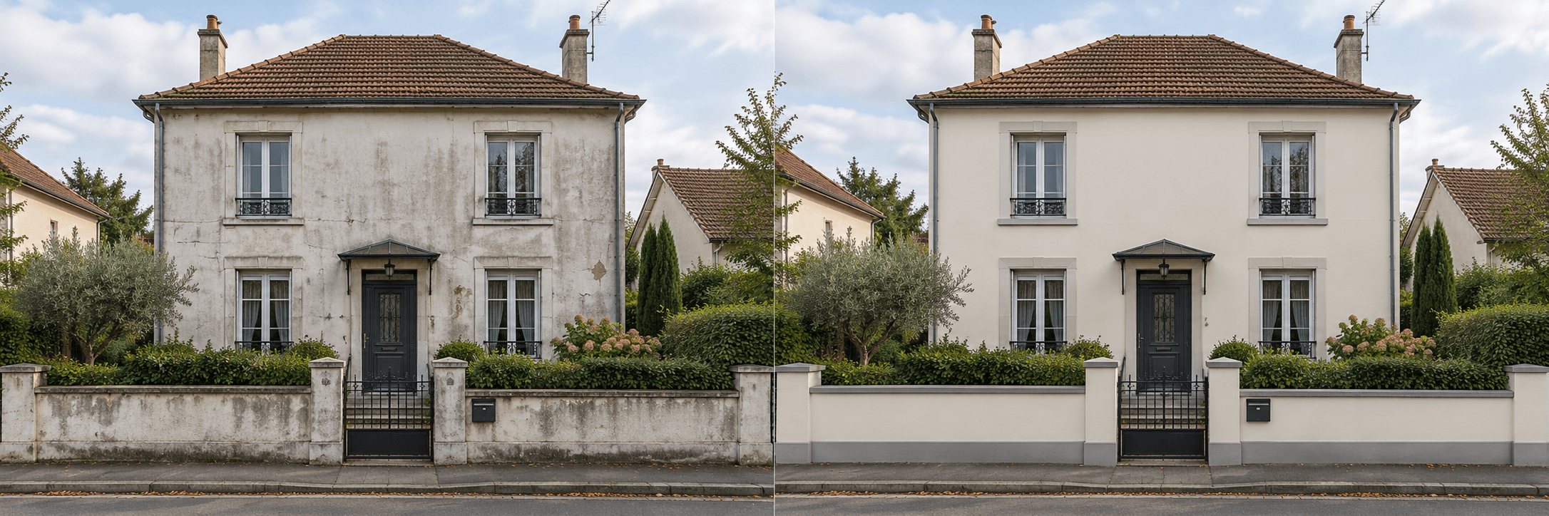 Illustration de démonstration : maison après ravalement